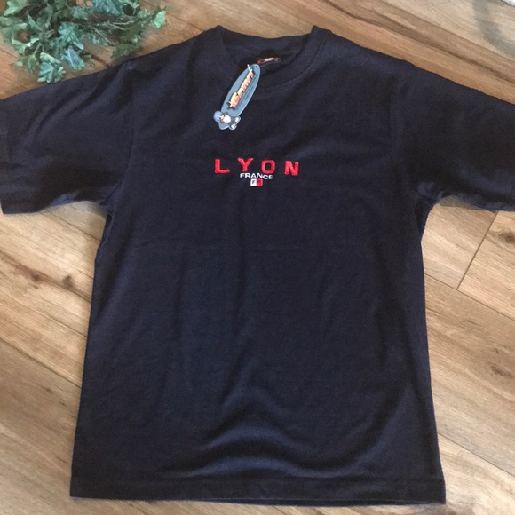 🇫🇷 NWT! Lyon, France T-Shirt Navy Blue - Picture 3 of 6